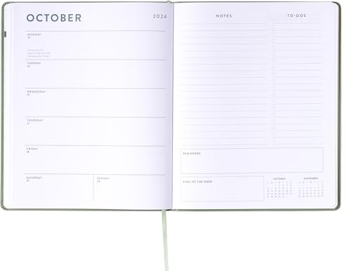 2024 Green Sage Large Bound Planner