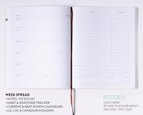 2024 Vintage Flowers Large Bound Planner