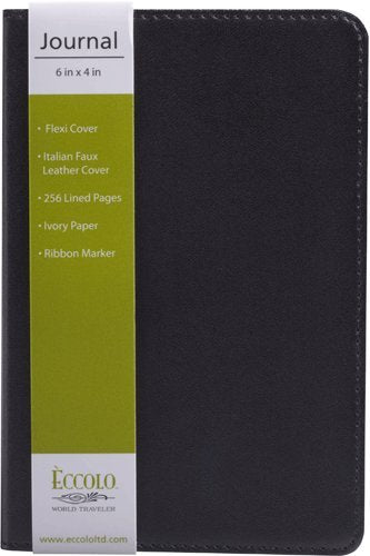 Eccolo World Traveler Simple Journal Black