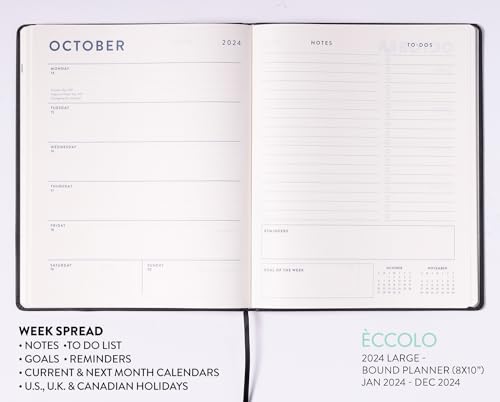 2024 Black Large Bound Planner