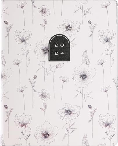 2024 Flower Blossoms Large Bound Planner