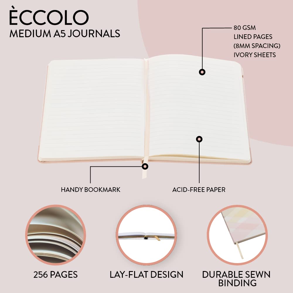 256 Ruled Ivory Pages Journal Image