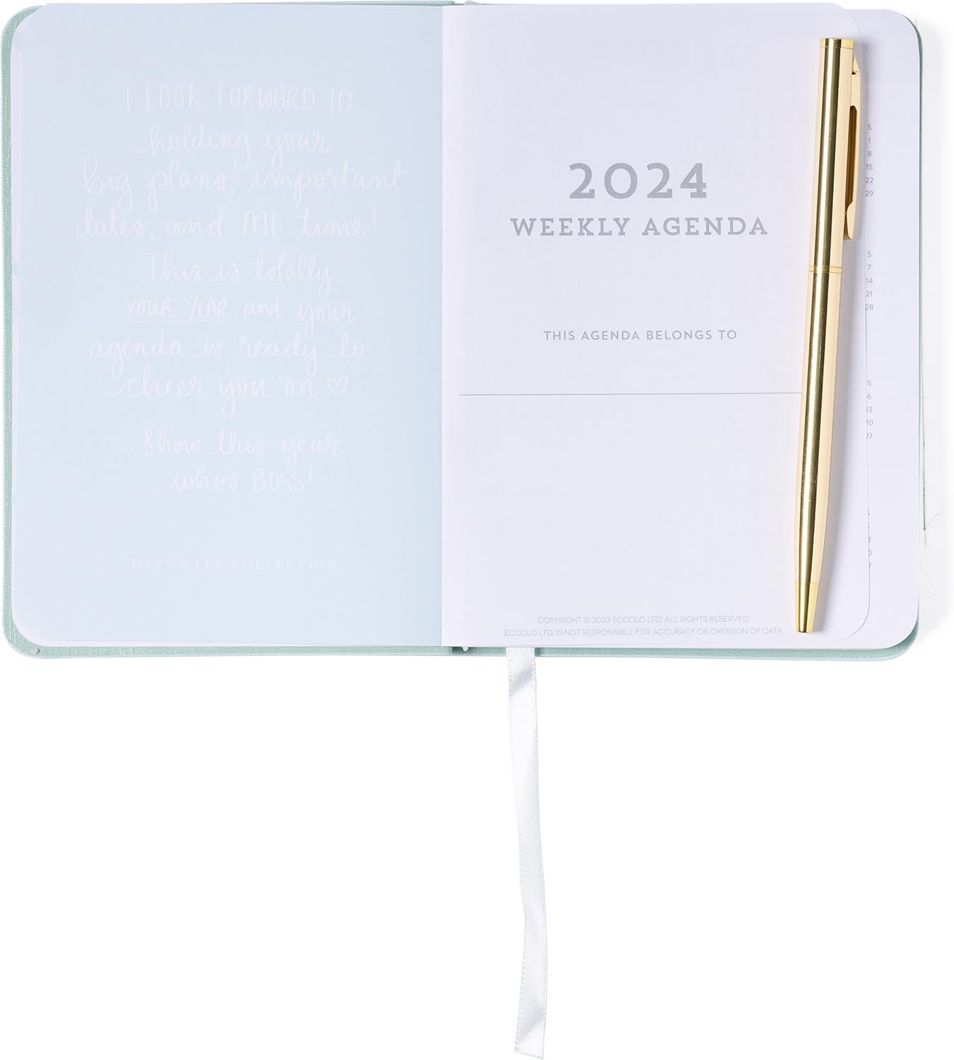 2024 Light Blue Pocket Weekly Planner