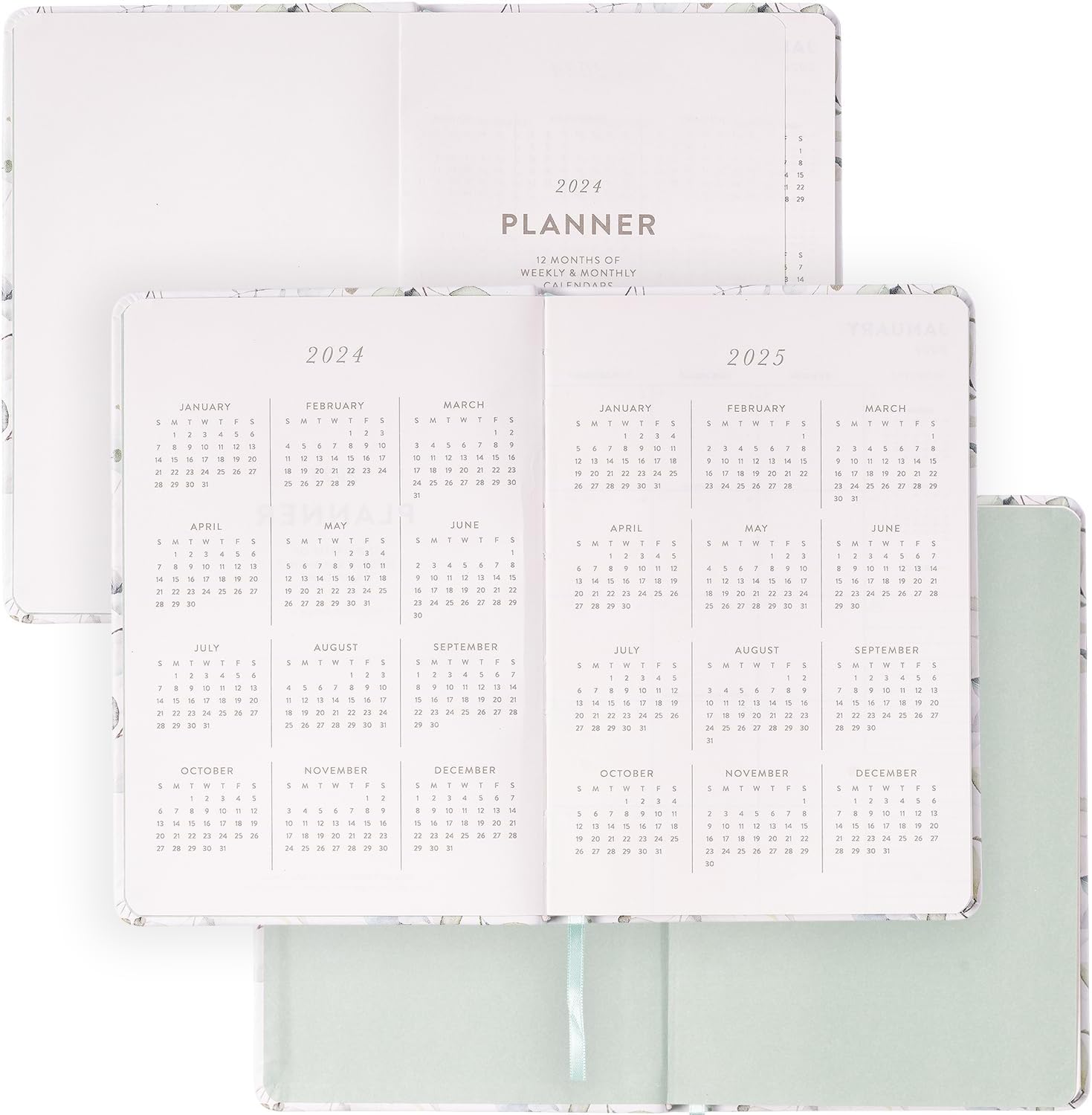2024 Eucalyptus Watercolor 6x8 Bound Planner