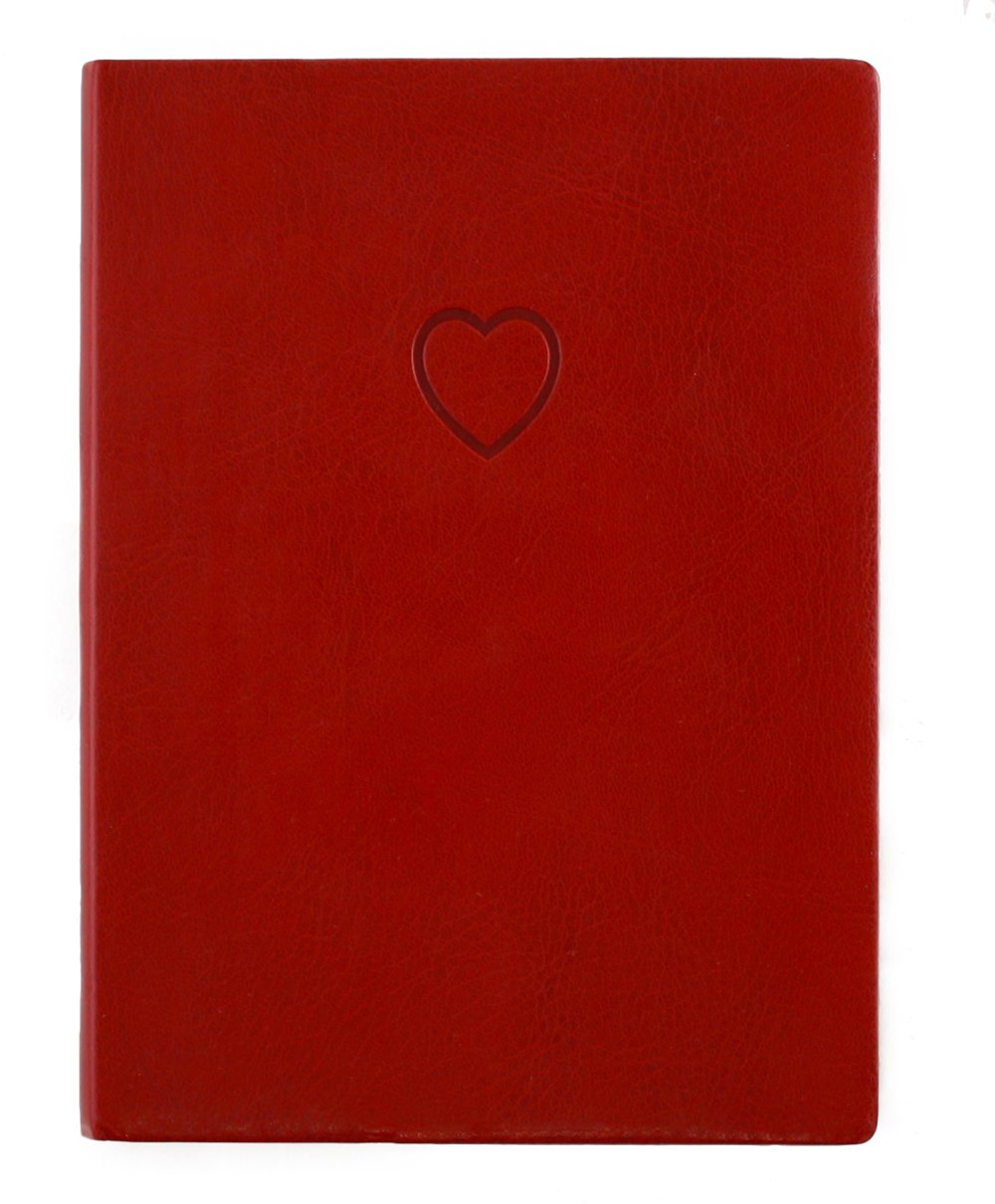 Eccolo Red Embossed Heart Journal