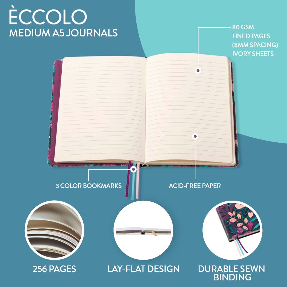 256 Ruled Ivory Pages Journal