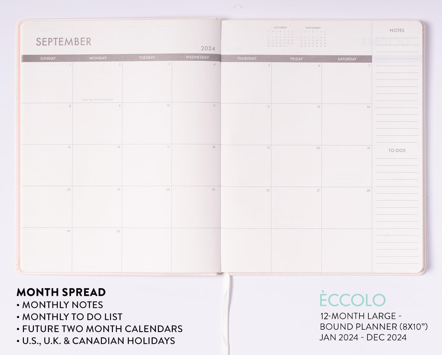 2024 Butterflies Large Bound Planner