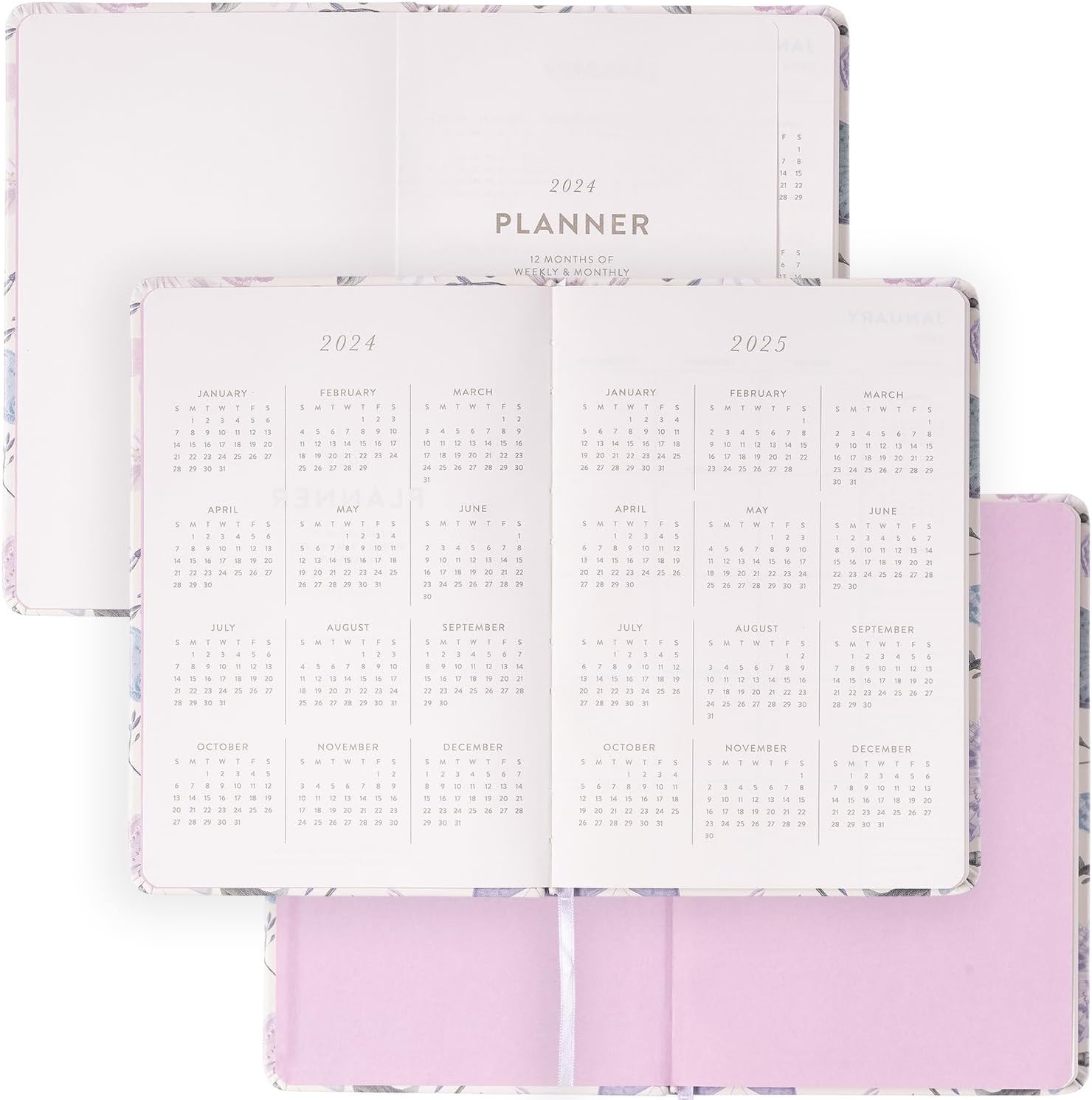 2024 Purple Butterflies 6x8 Bound Planner