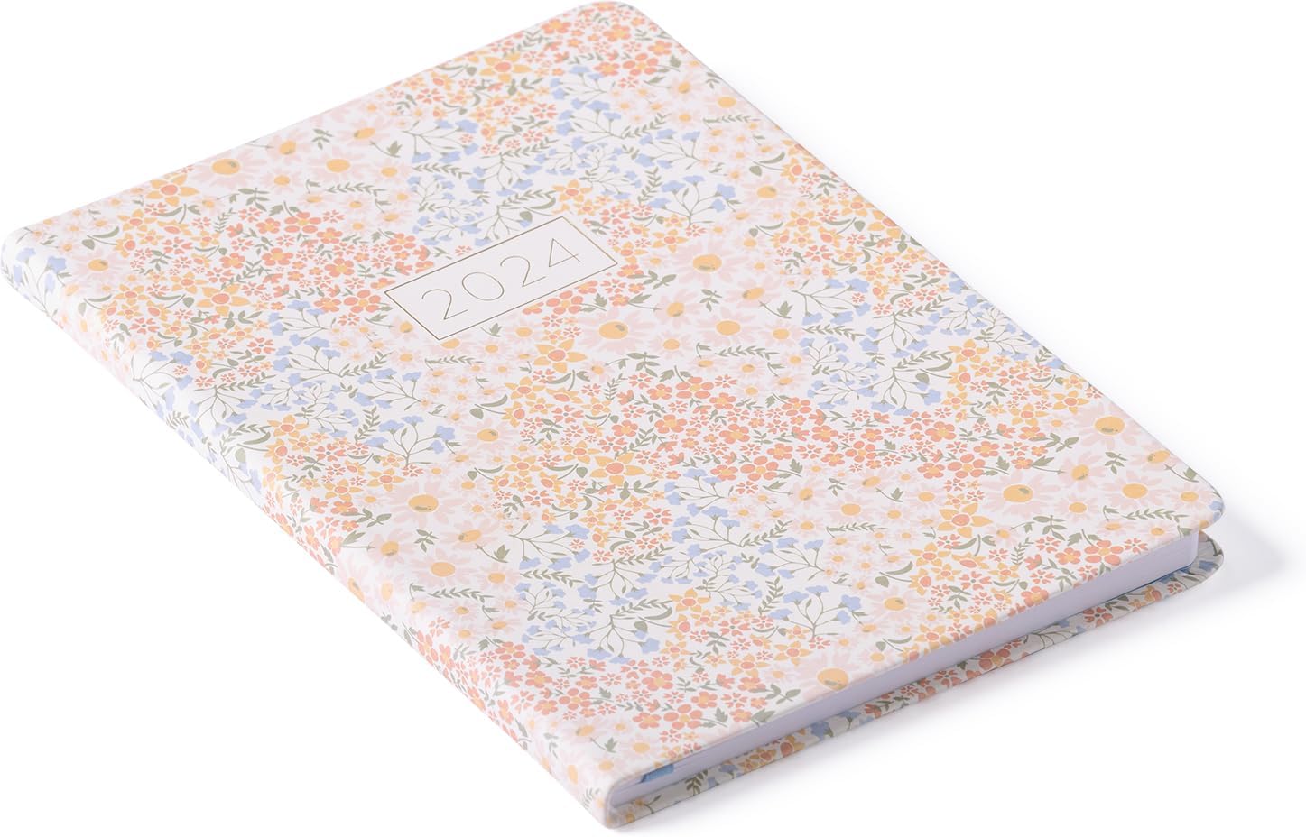 2024 Peach Flowery 6x8 Bound Planner