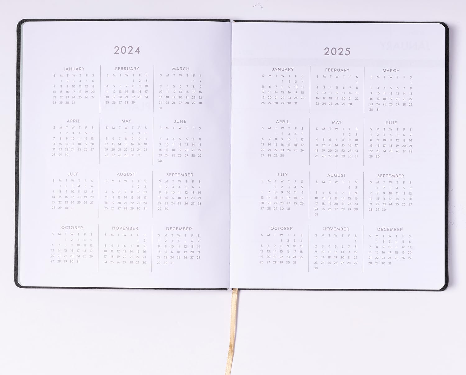 2024 Linen Floral Large Bound Planner