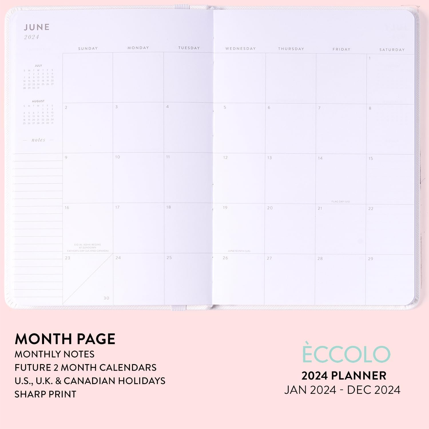 2024 Ivory with Pen and Pouch 6x8 Bound Planner