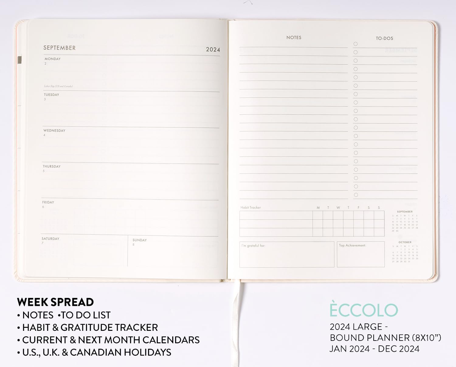 2024 Butterflies Large Bound Planner