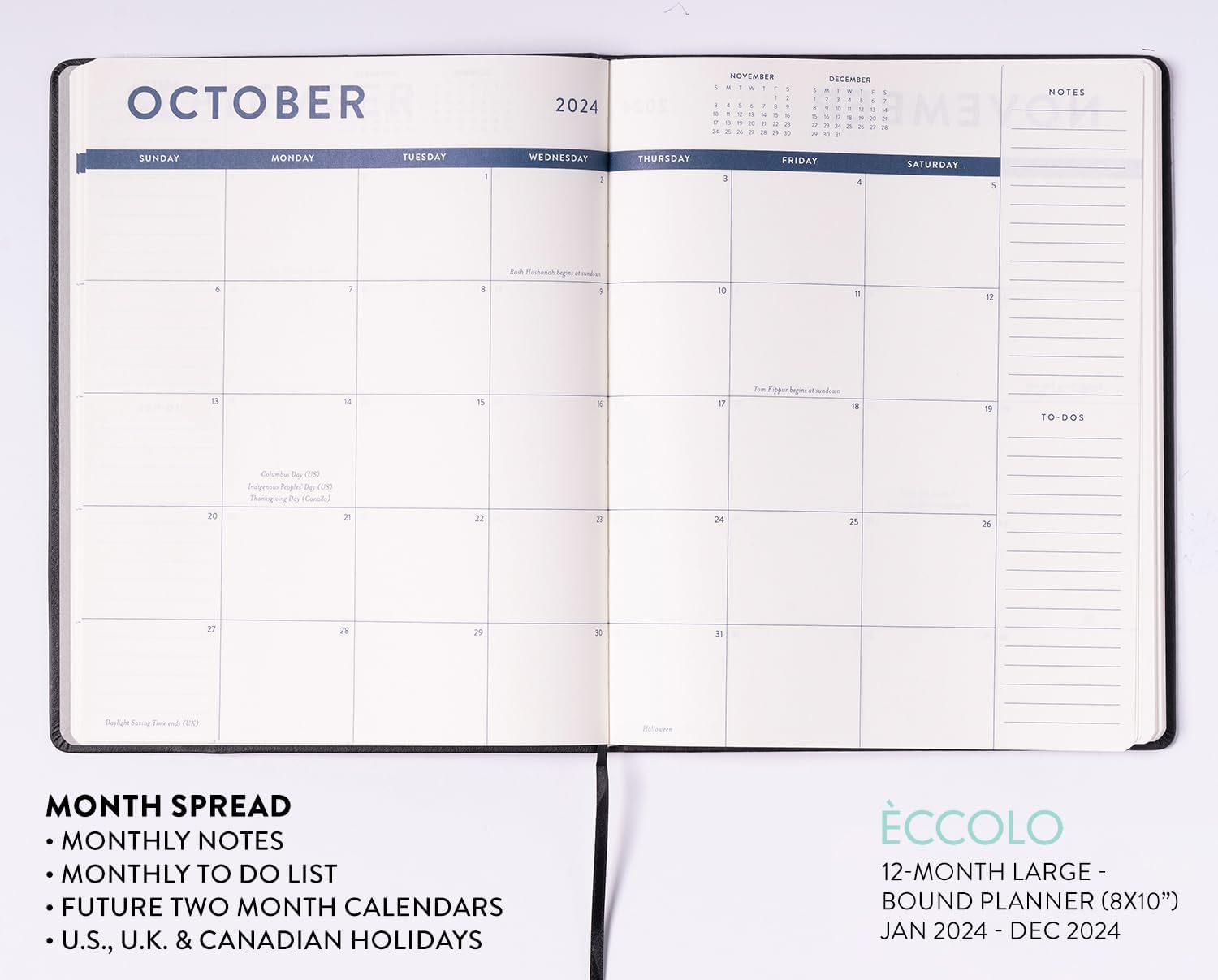 2024 Black Large Bound Planner