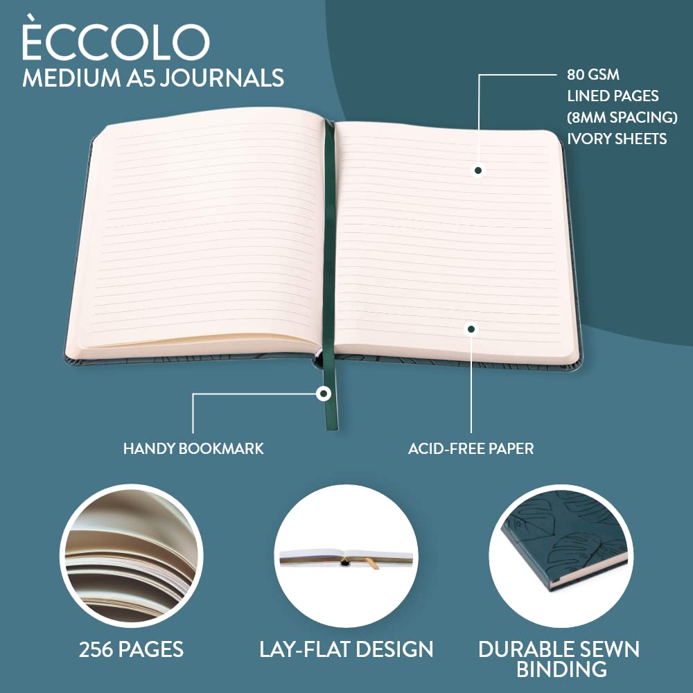256 Ruled Ivory Pages Notebook