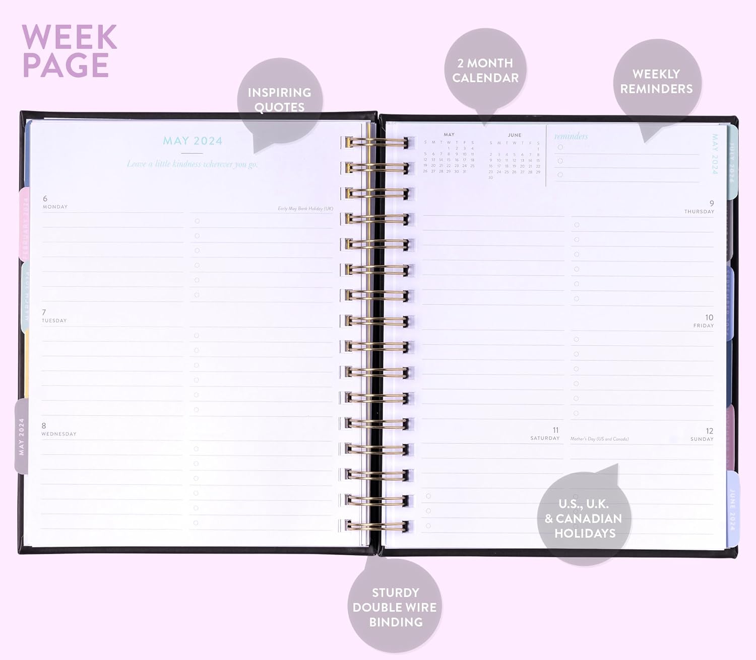 2024 Taking Care Of You Spiral Fun Planner