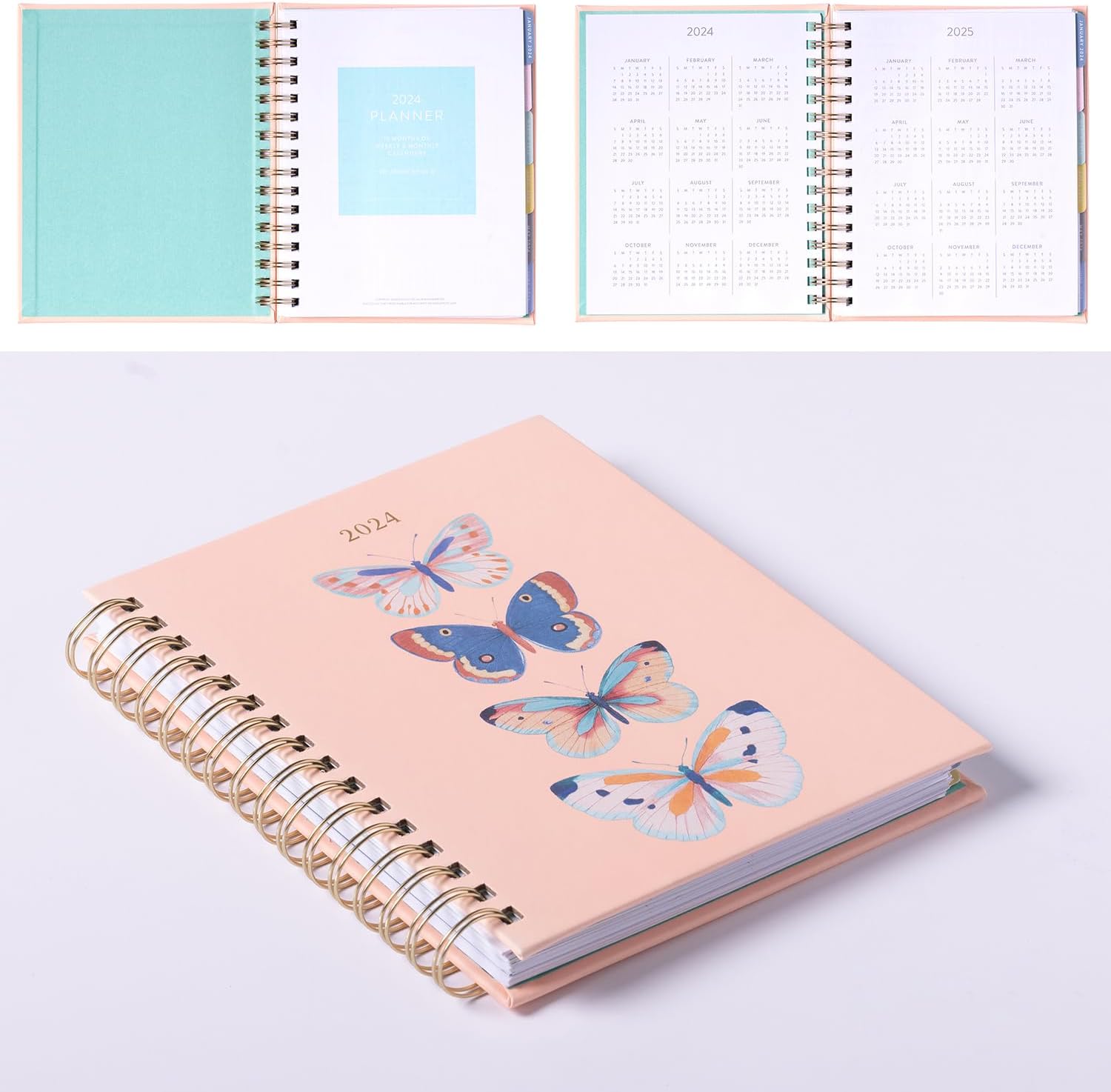 2024 Butterfly Stack Spiral Fun Planner