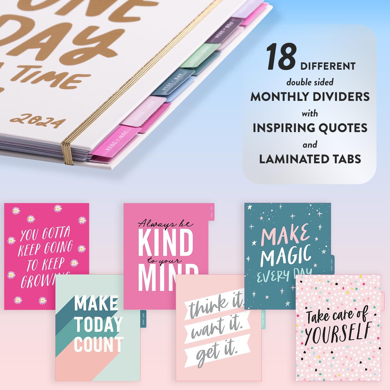 2024 One Day At A Time Large Spiral Planner