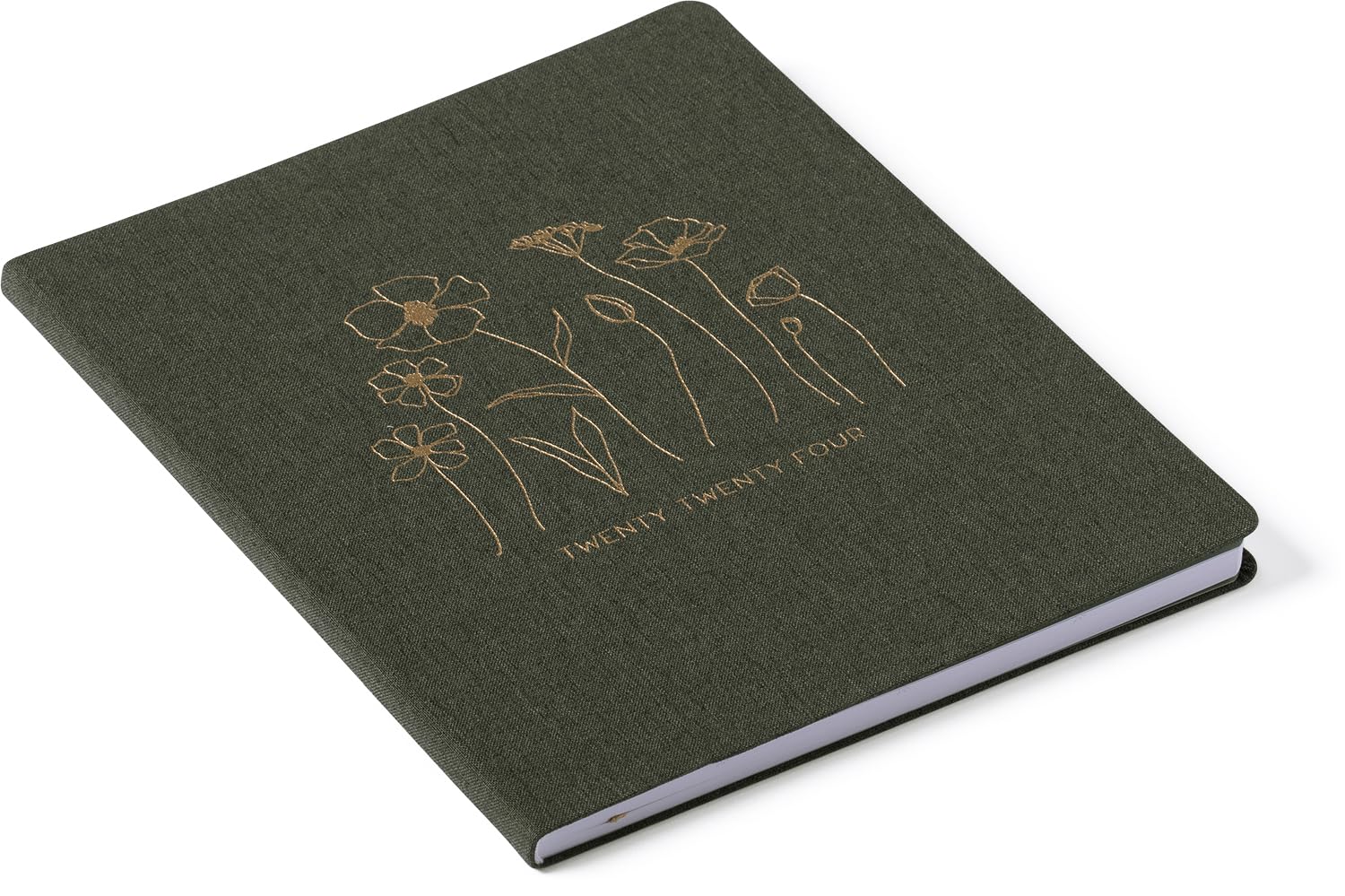 2024 Linen Floral Large Bound Planner