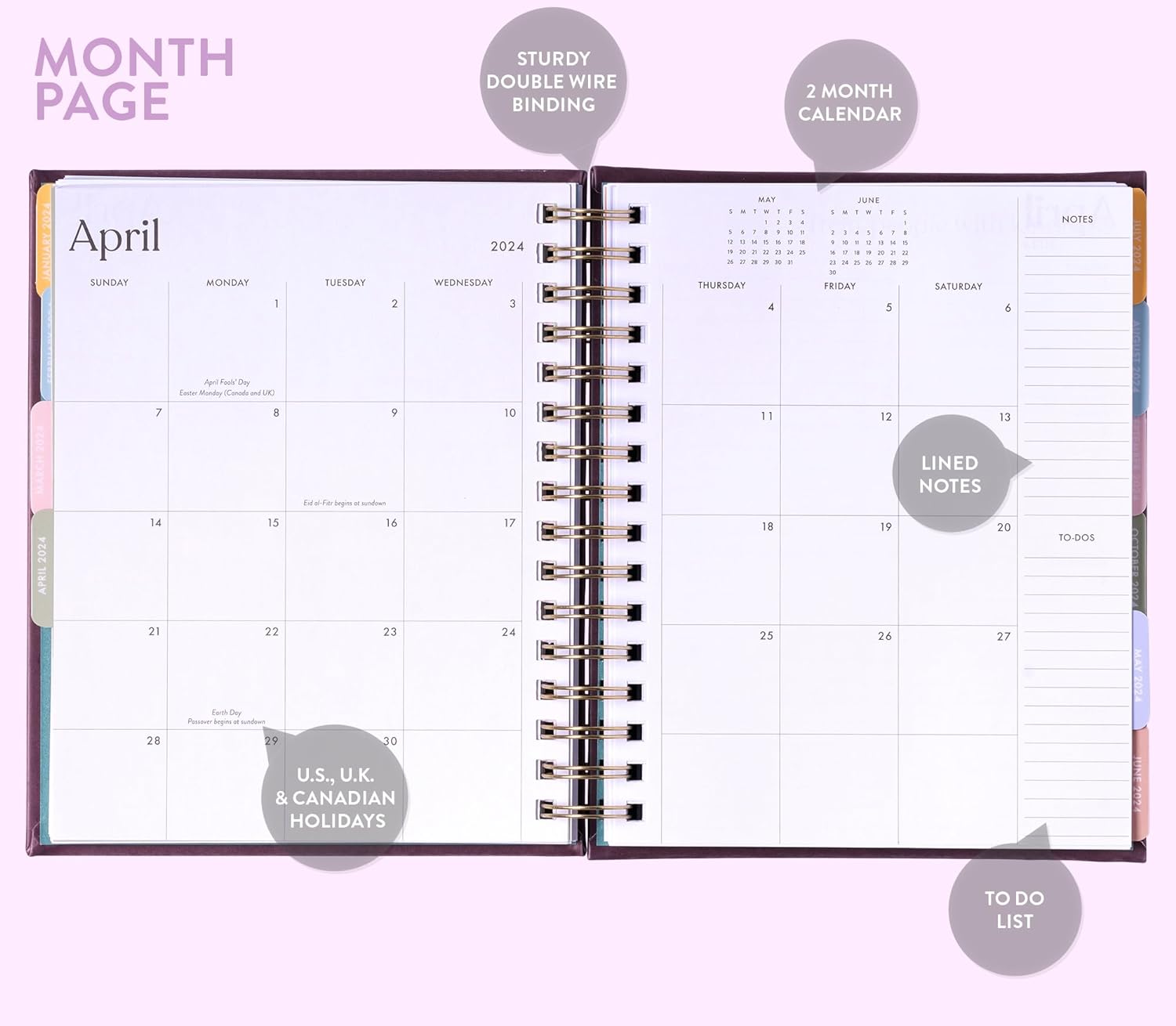 2024 Butterfly Spiral Fun Planner