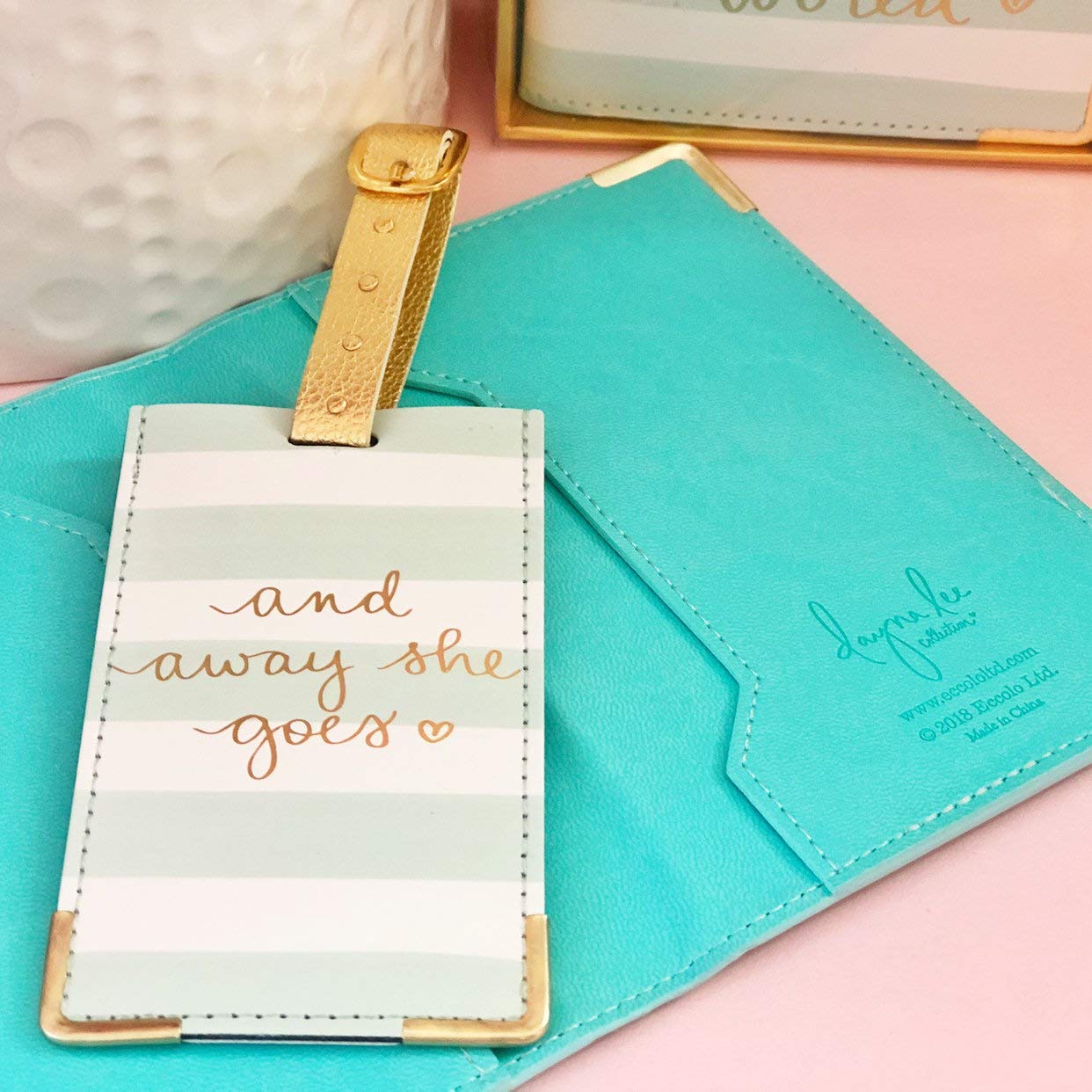 Luggage Tag Set in Mint