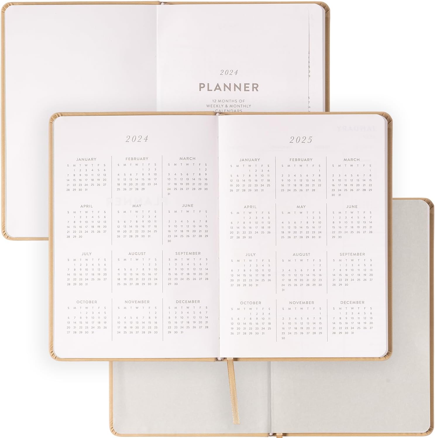 2024 Cream Eucalyptus 6x8 Bound Planner