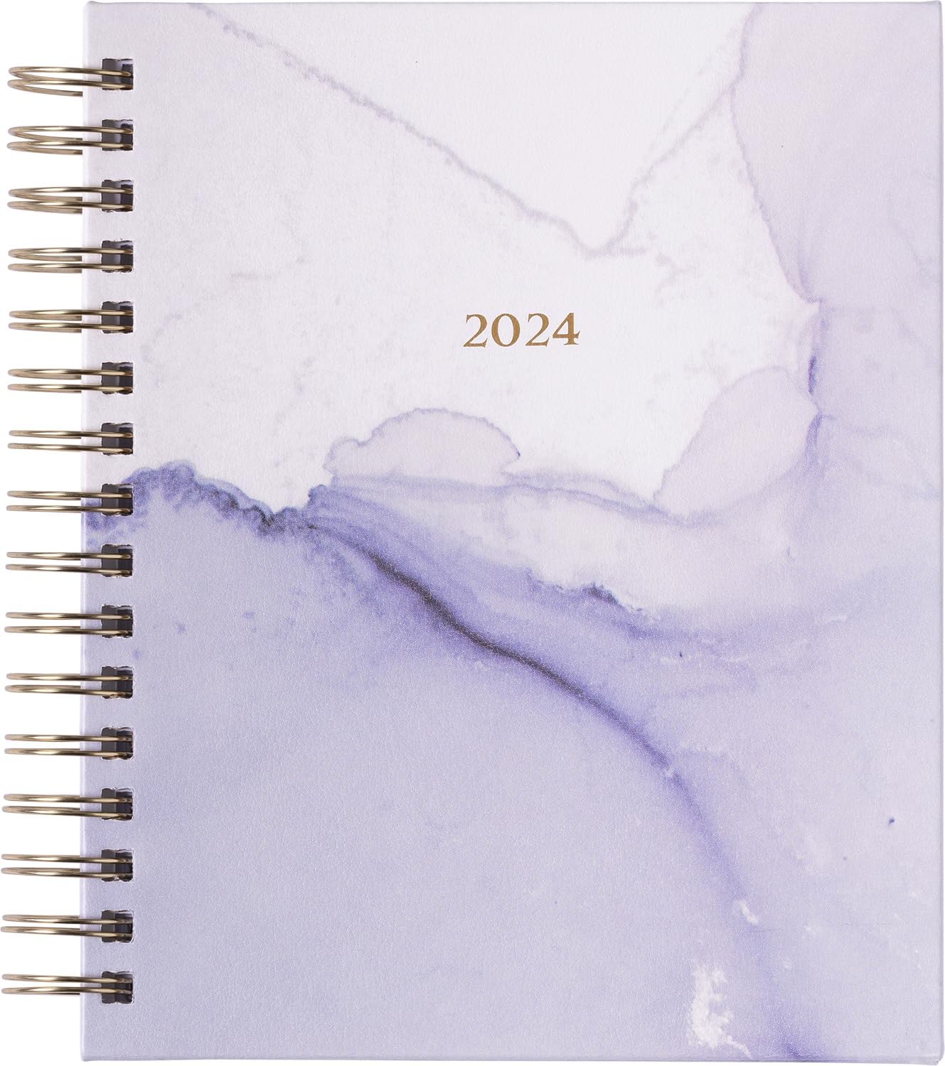 2024 Pastel Marble Spiral Fun Planner