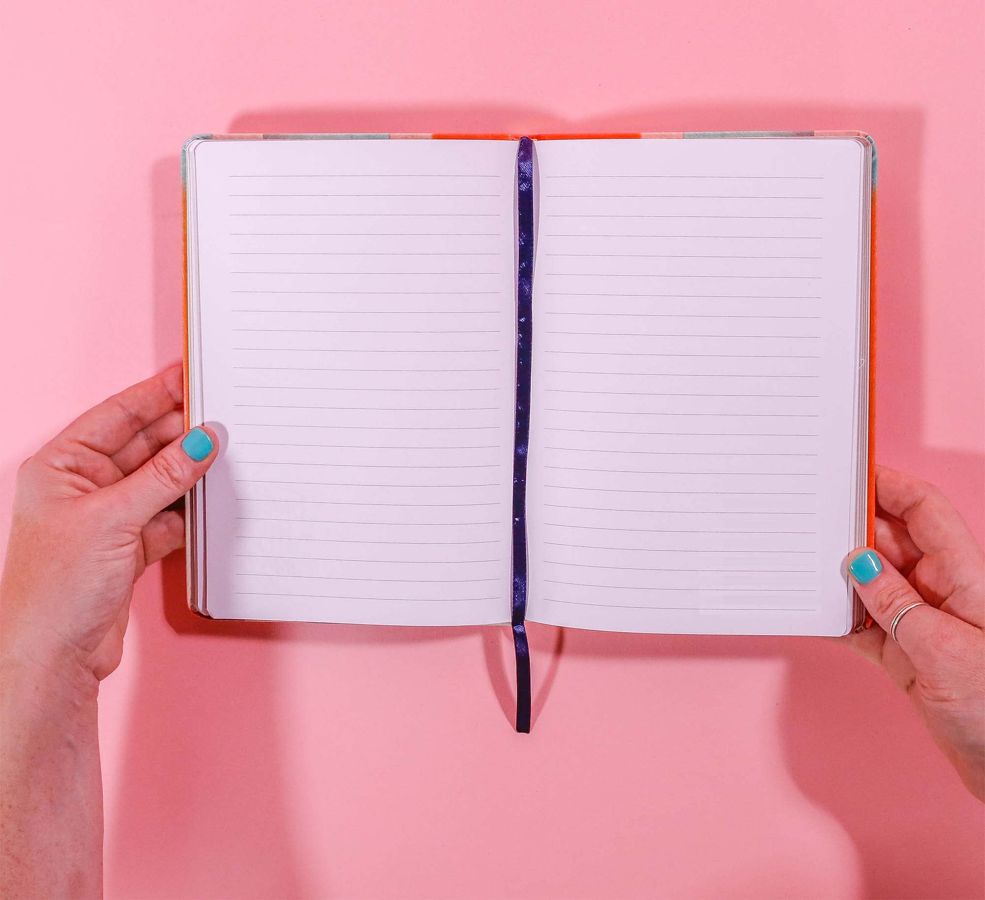 5.75-x-8.25 inches Notebook with Ribbon Bookmark