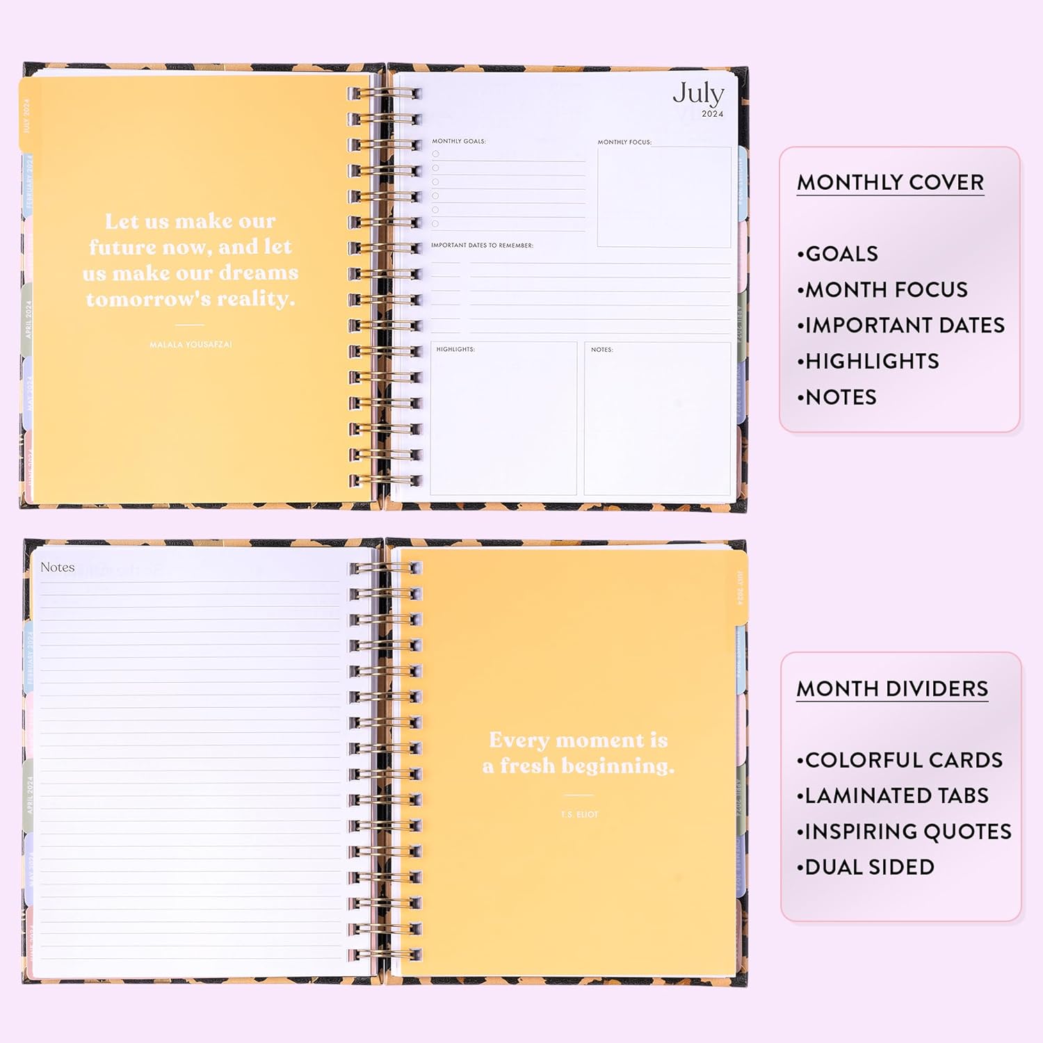 2024 Cheetah Spiral Fun Planner