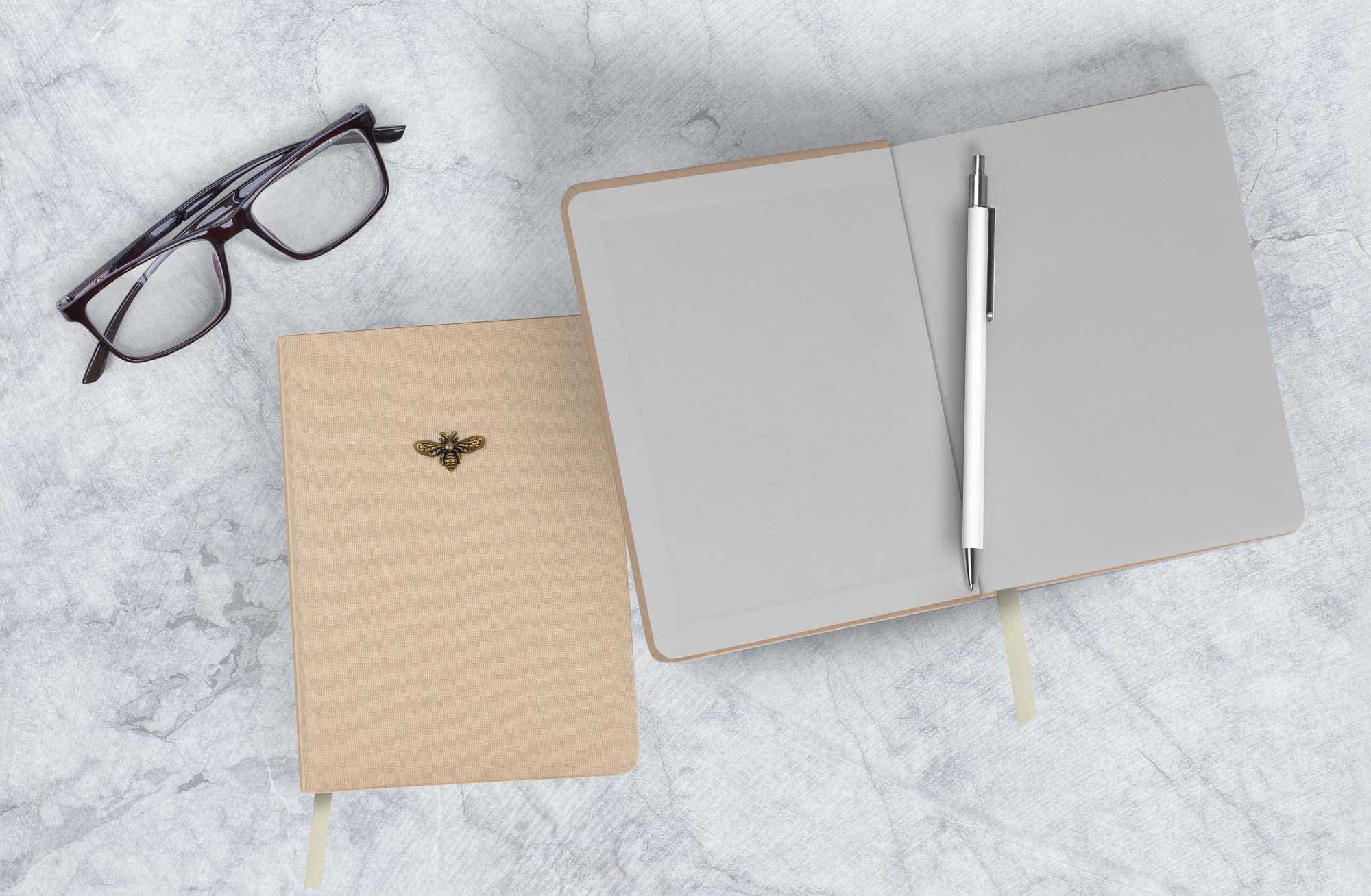 Eccolo Sand Bee Journal with Hardcover