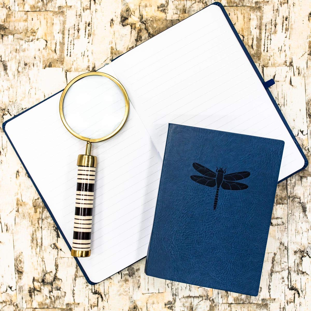 Faux Leather Journal with Dragonfly Design
