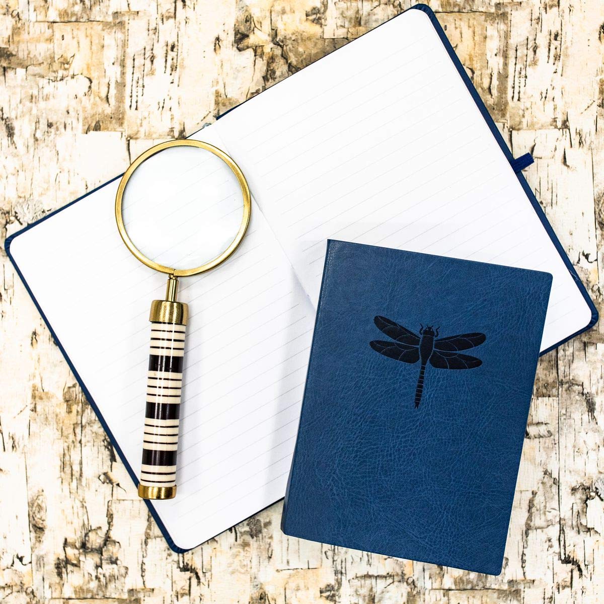 Faux Leather Journal with Dragonfly Design