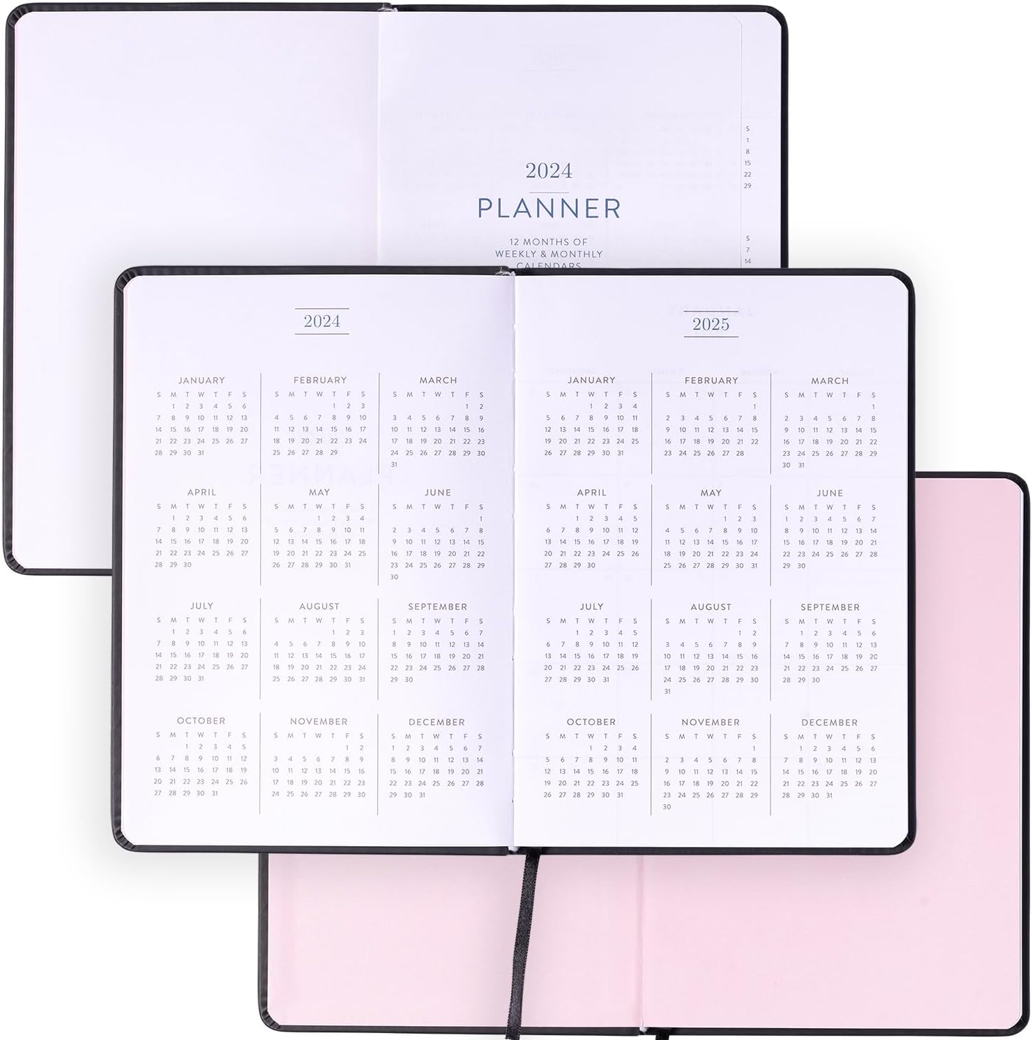 2024 Black Planner 6x8 Bound Planner