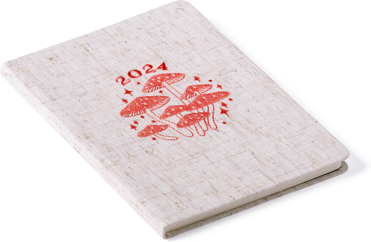 2024 Embroidered Mushroom 6x8 Bound Planner