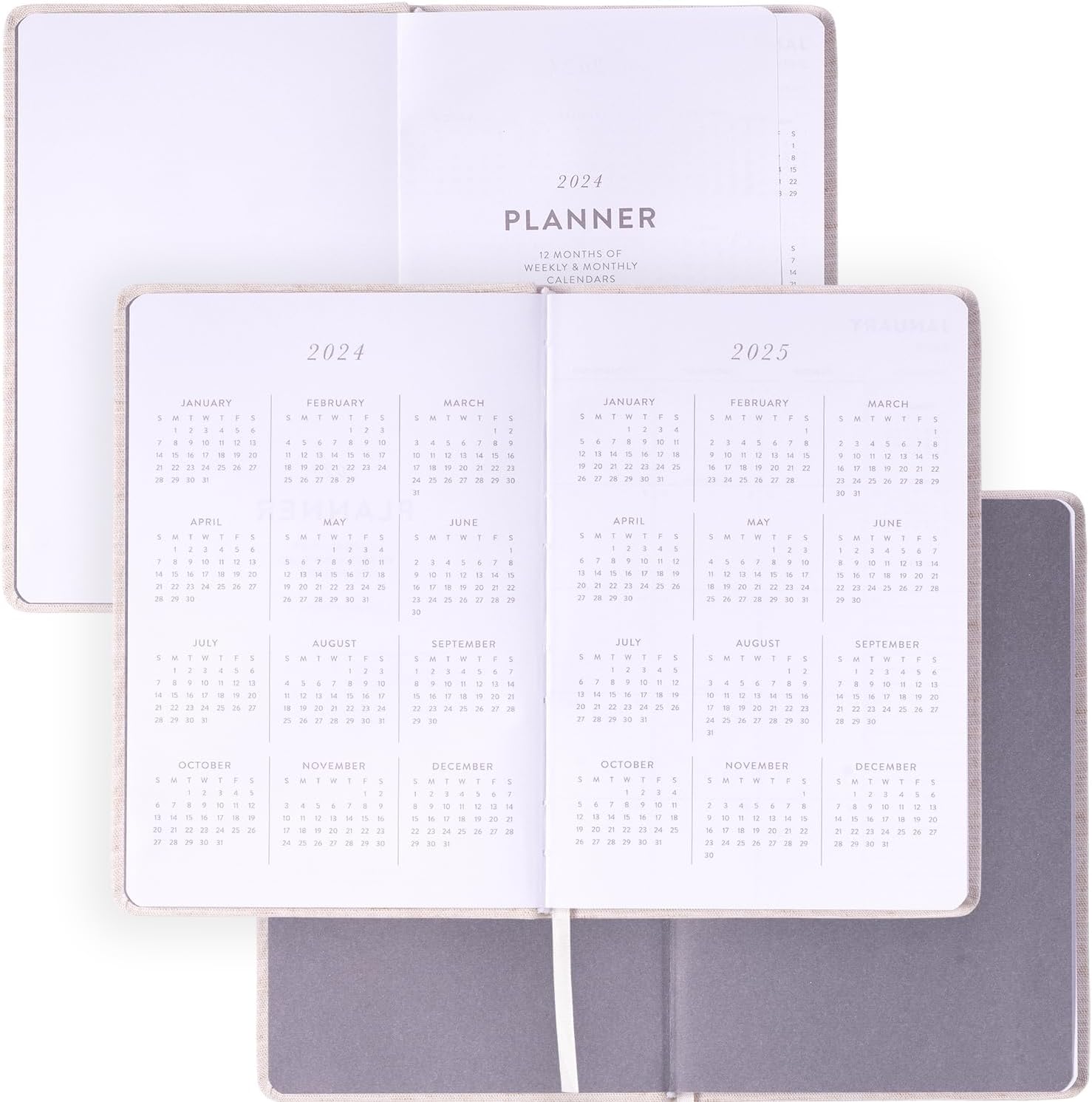 2024 Linen 6x8 Bound Planner