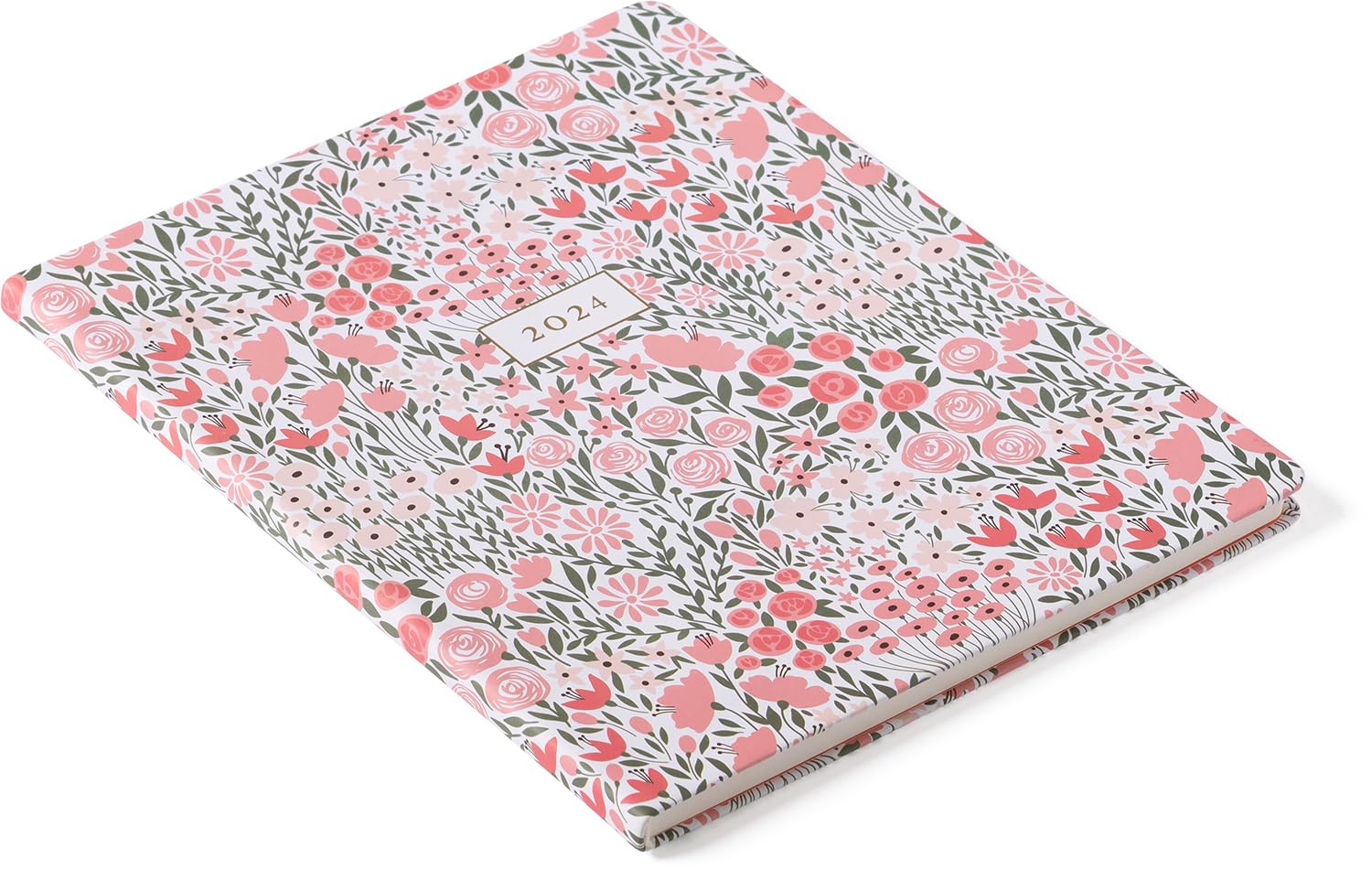 2024 Pink Garden Large Bound Planner