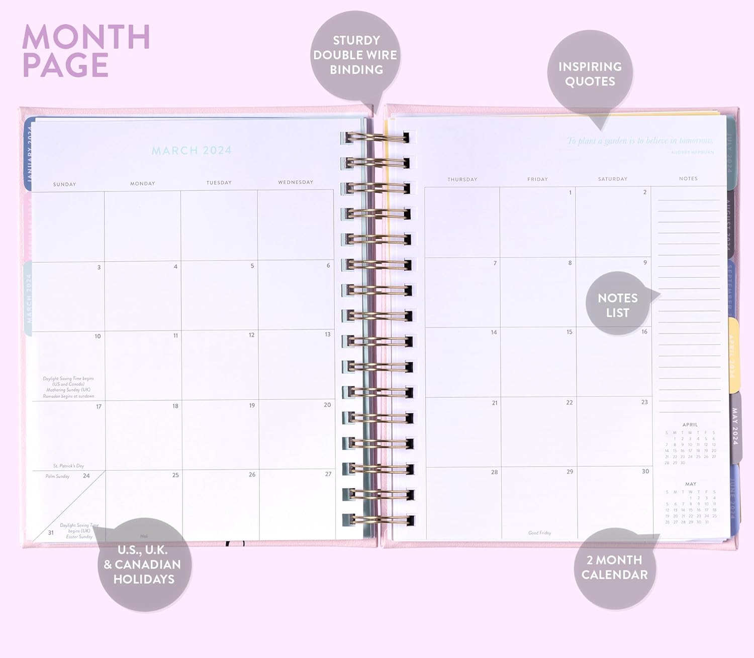 2024 You Are Beautiful Spiral Fun Planner