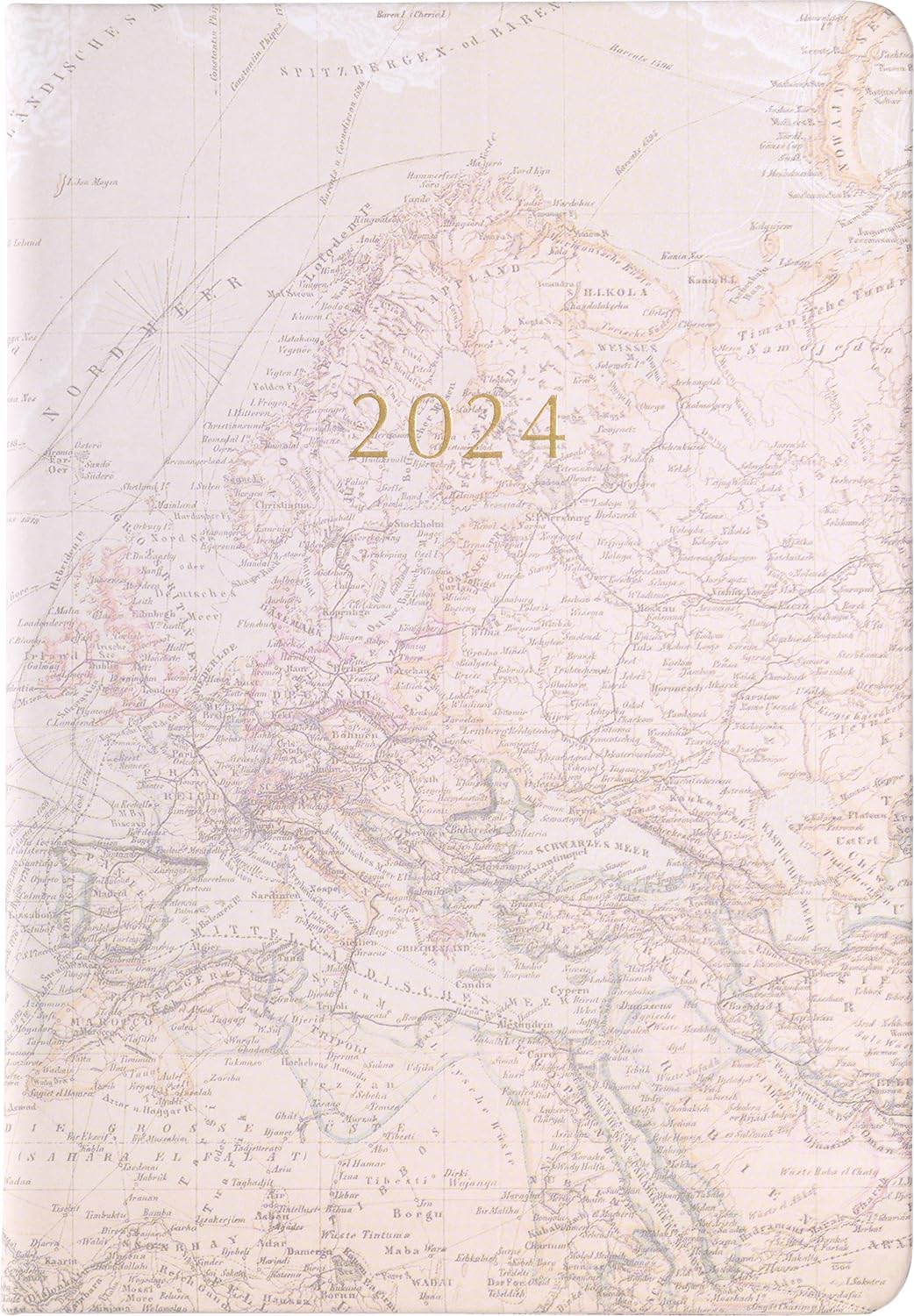 2024 Antique Map 6x8 Bound Planner