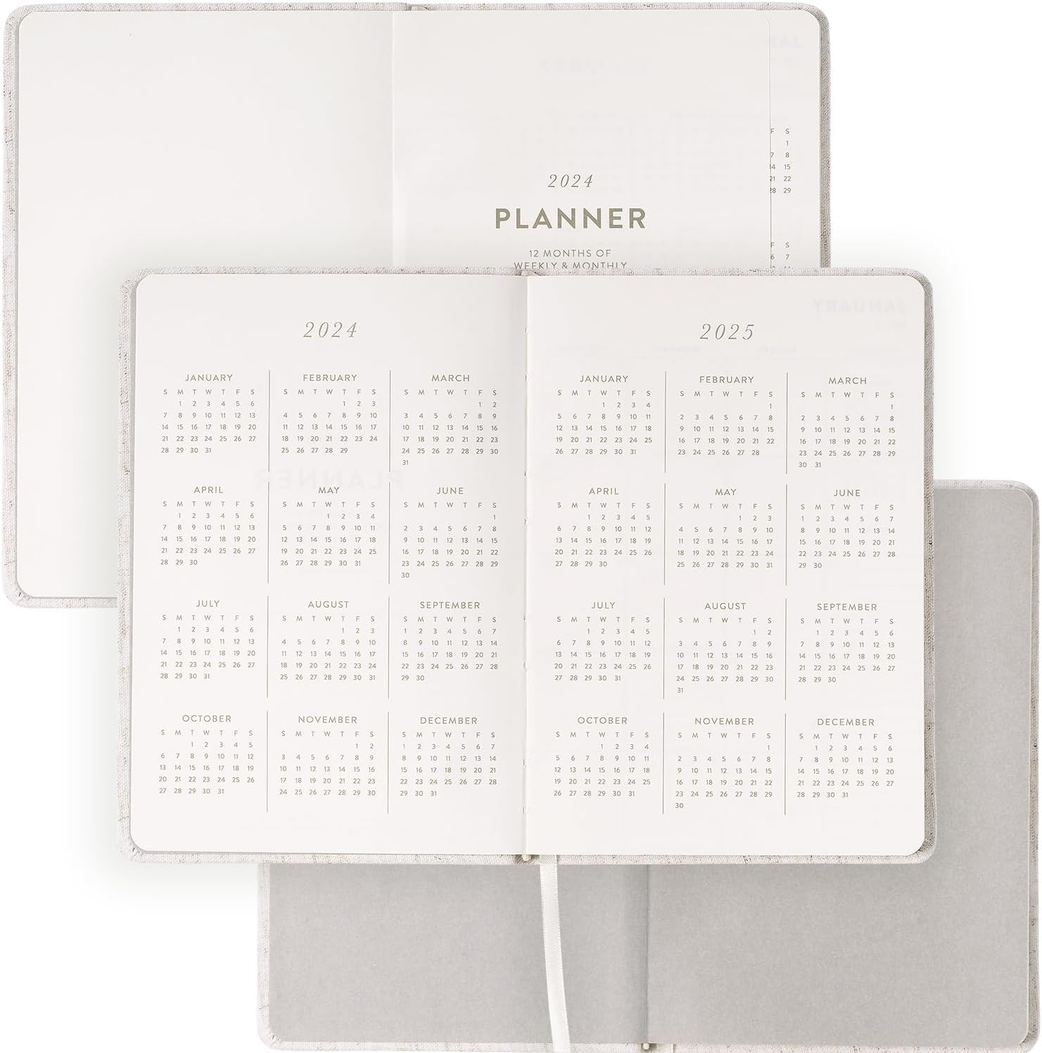 2024 Embroidered Mushroom 6x8 Bound Planner