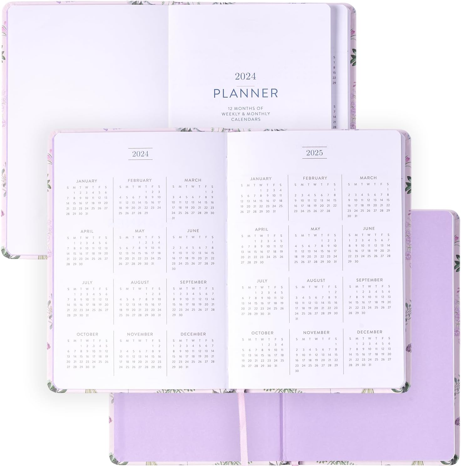 2024 Flower & Butterflies 6x8 Bound Planner