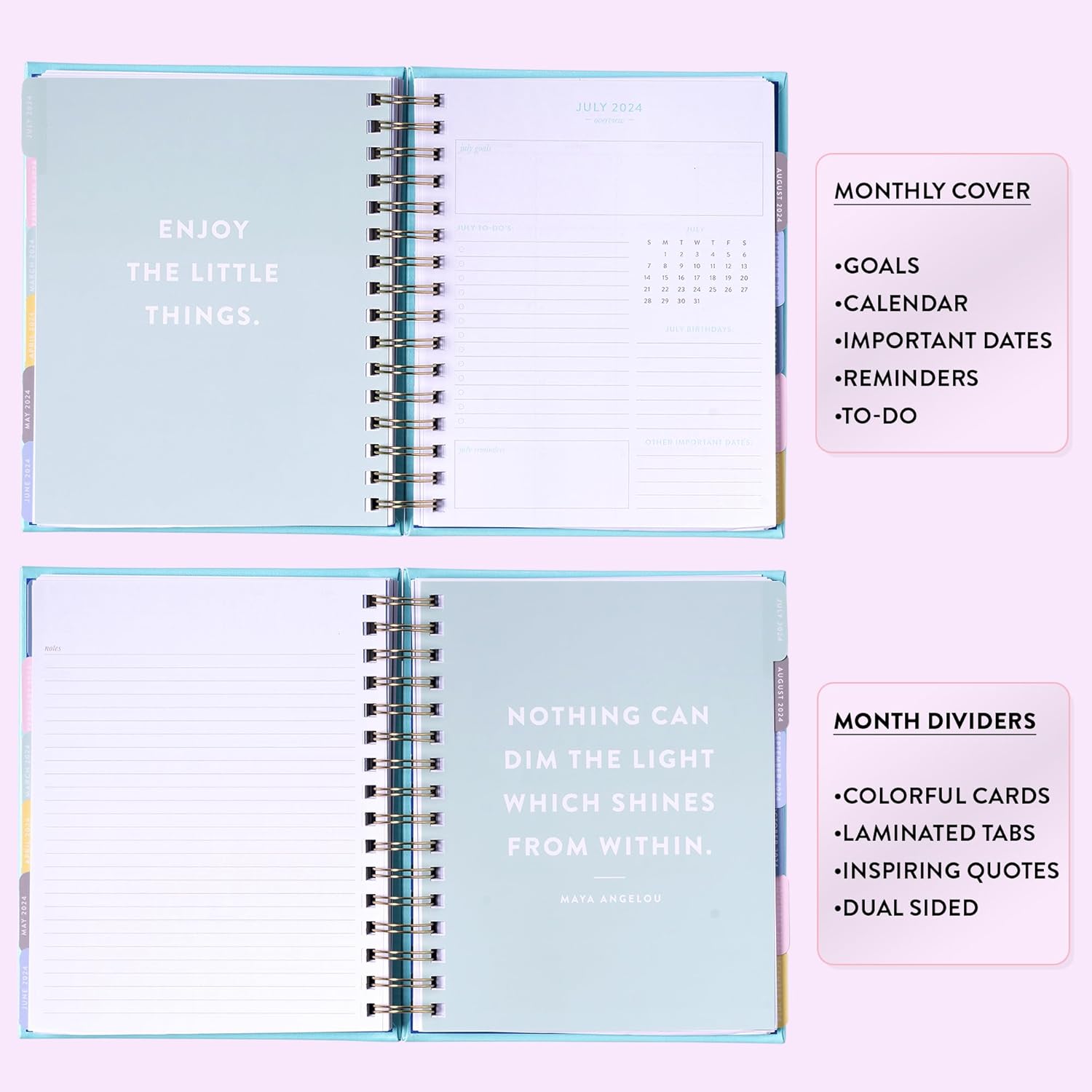 2024 Dogs with Glasses Spiral Fun Planner