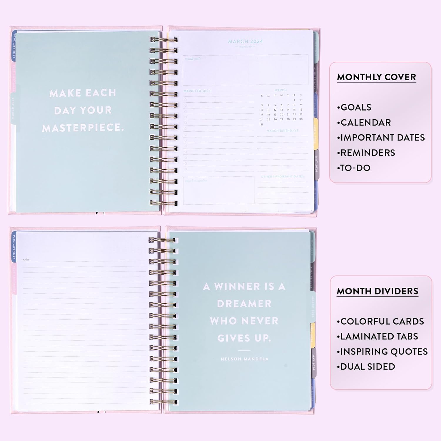 2024 You Are Beautiful Spiral Fun Planner