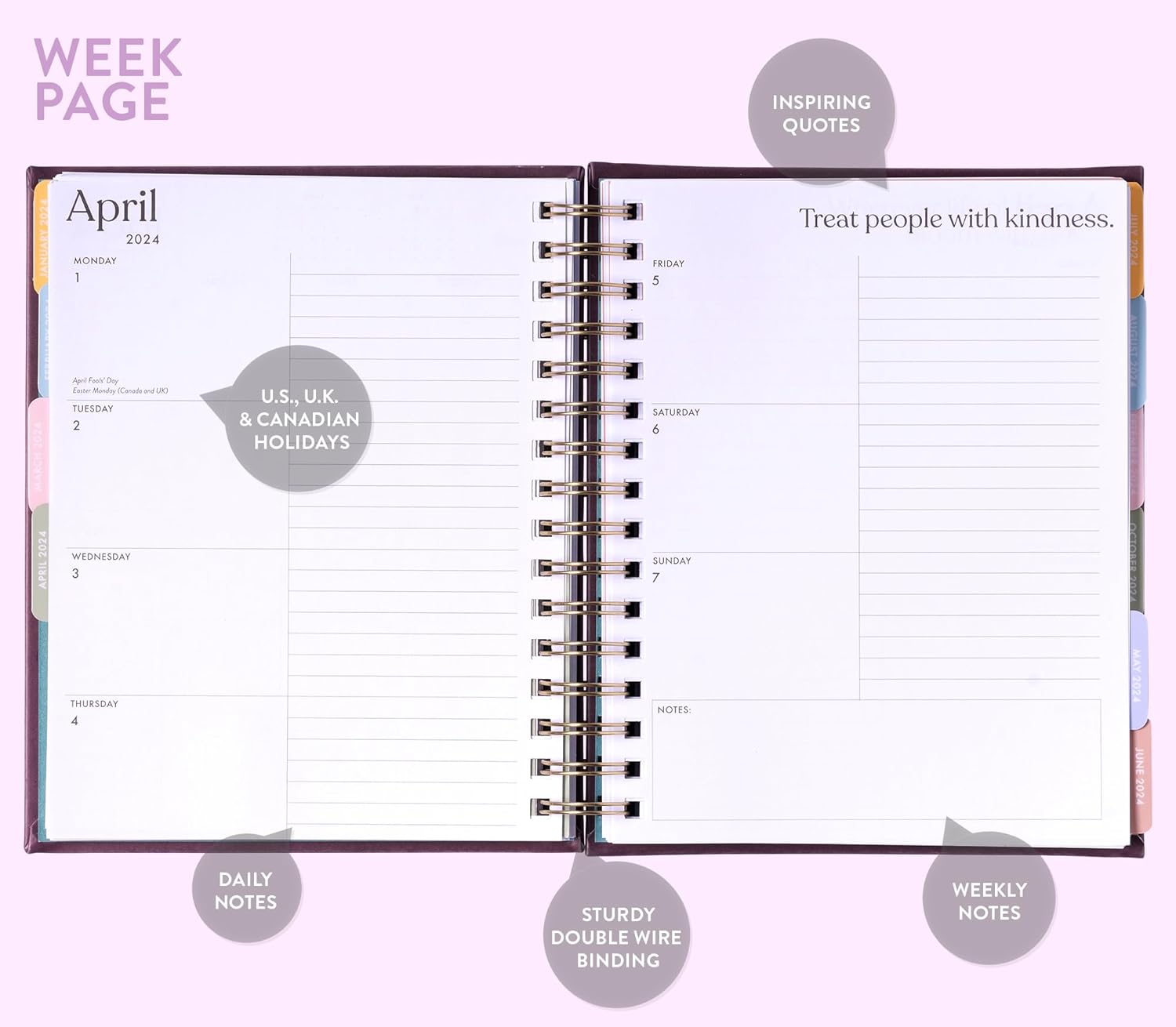 2024 Butterfly Spiral Fun Planner