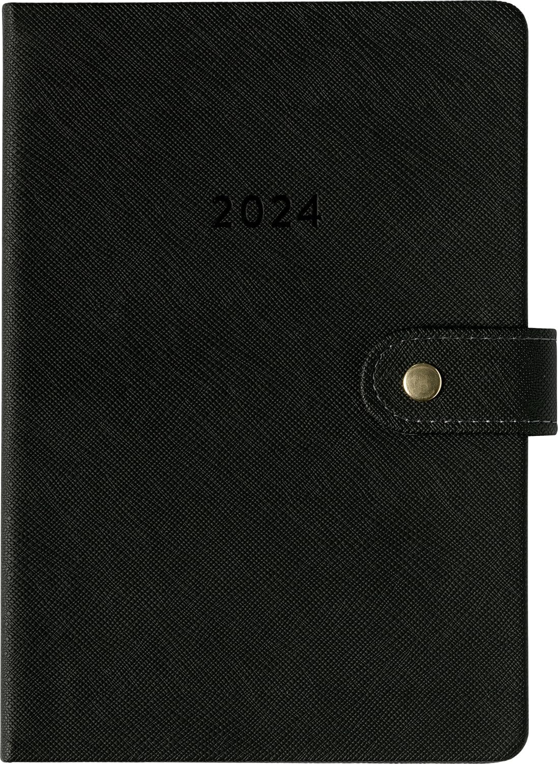 2024 Black with Tab Closure 6x8 Bound Planner