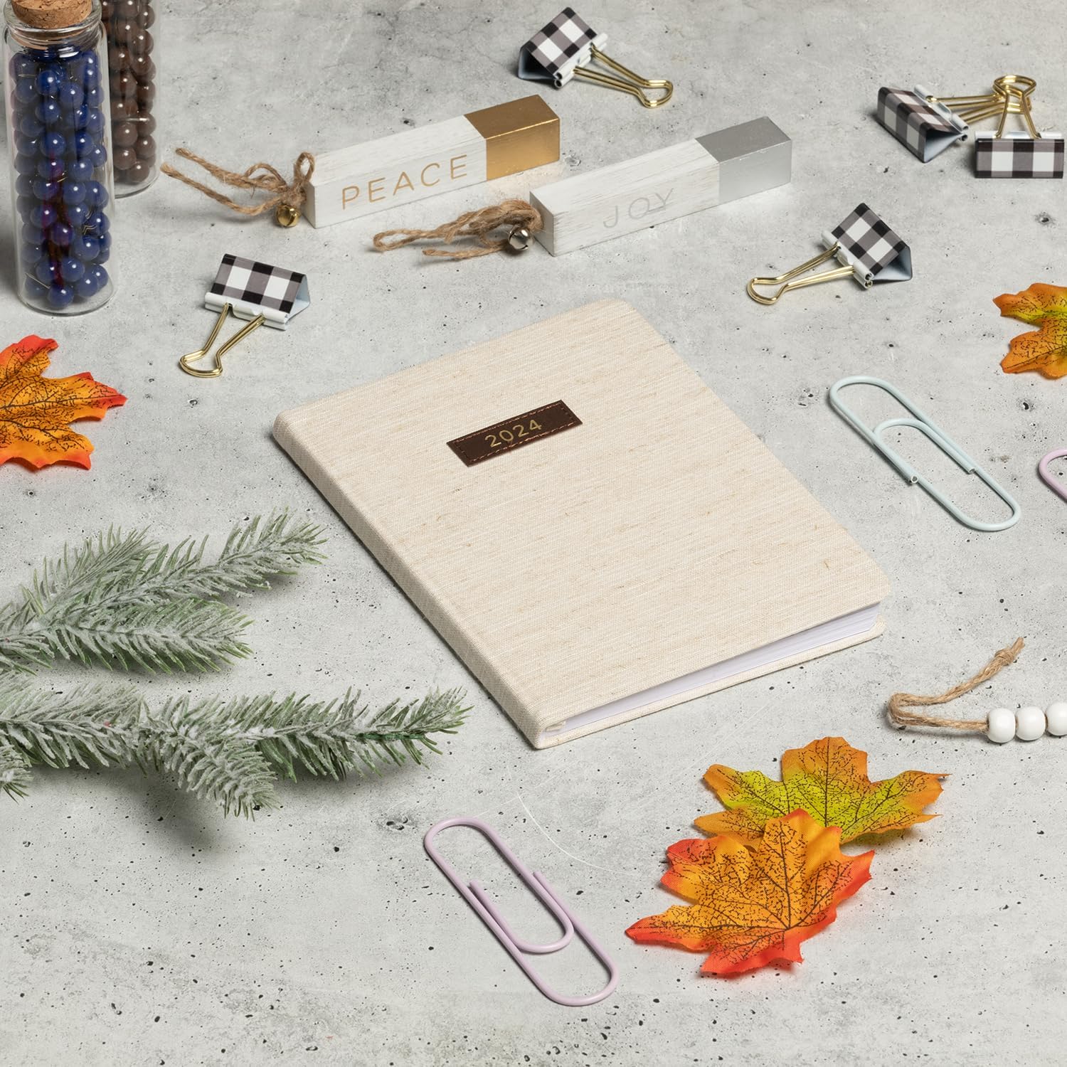 2024 Linen 6x8 Bound Planner
