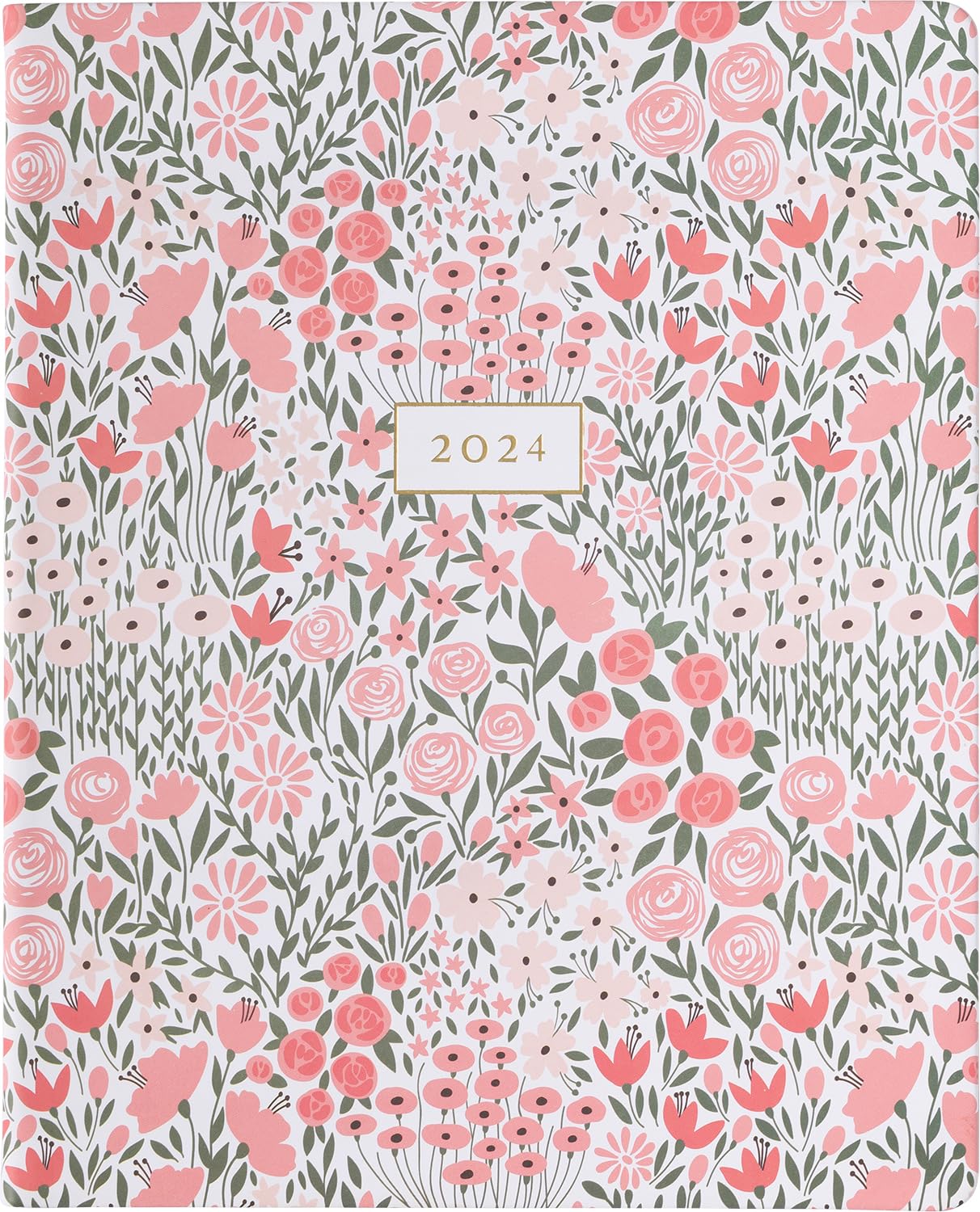 2024 Pink Garden Large Bound Planner