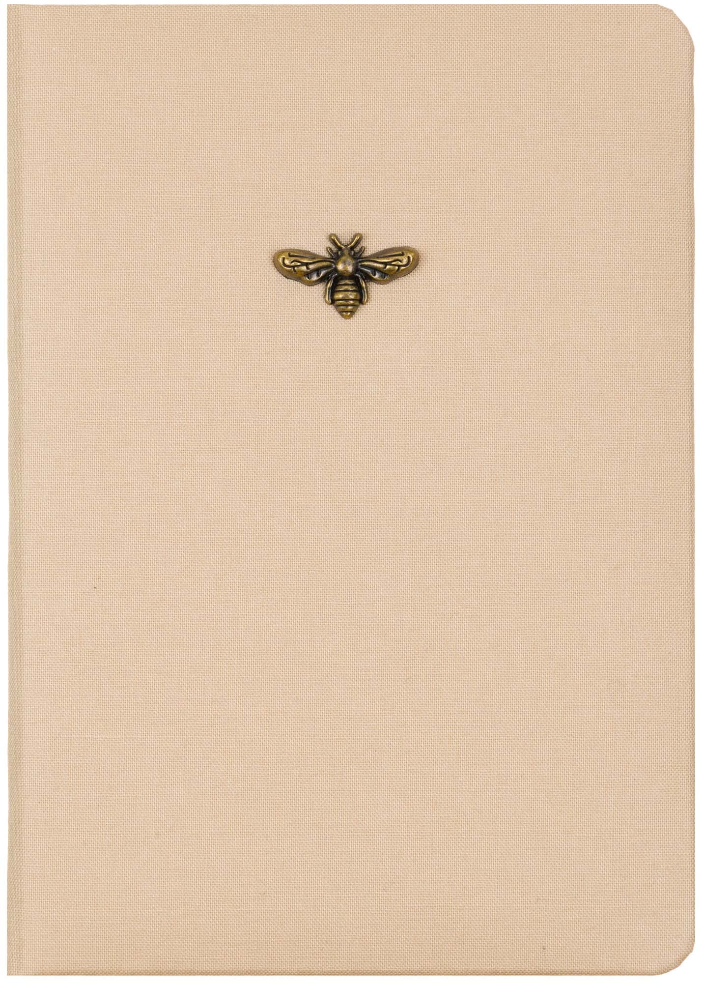 Eccolo Sand Bee Emblem Blank Lined Journal