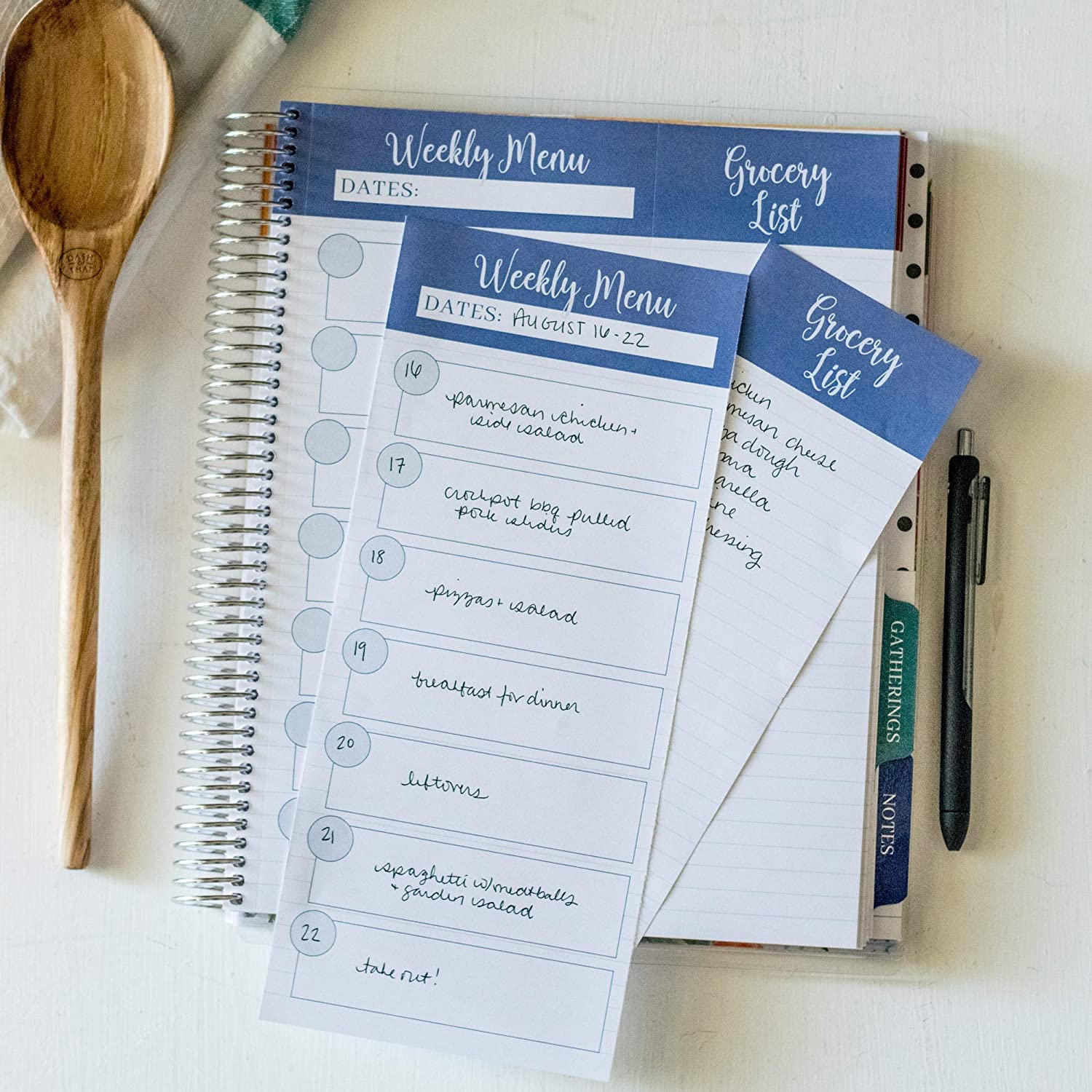 Spiral bound Meal Prep Planner