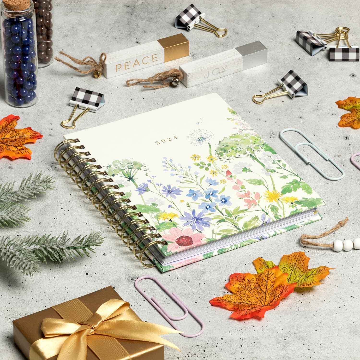 2024 Watercolor Garden Spiral Fun Planner