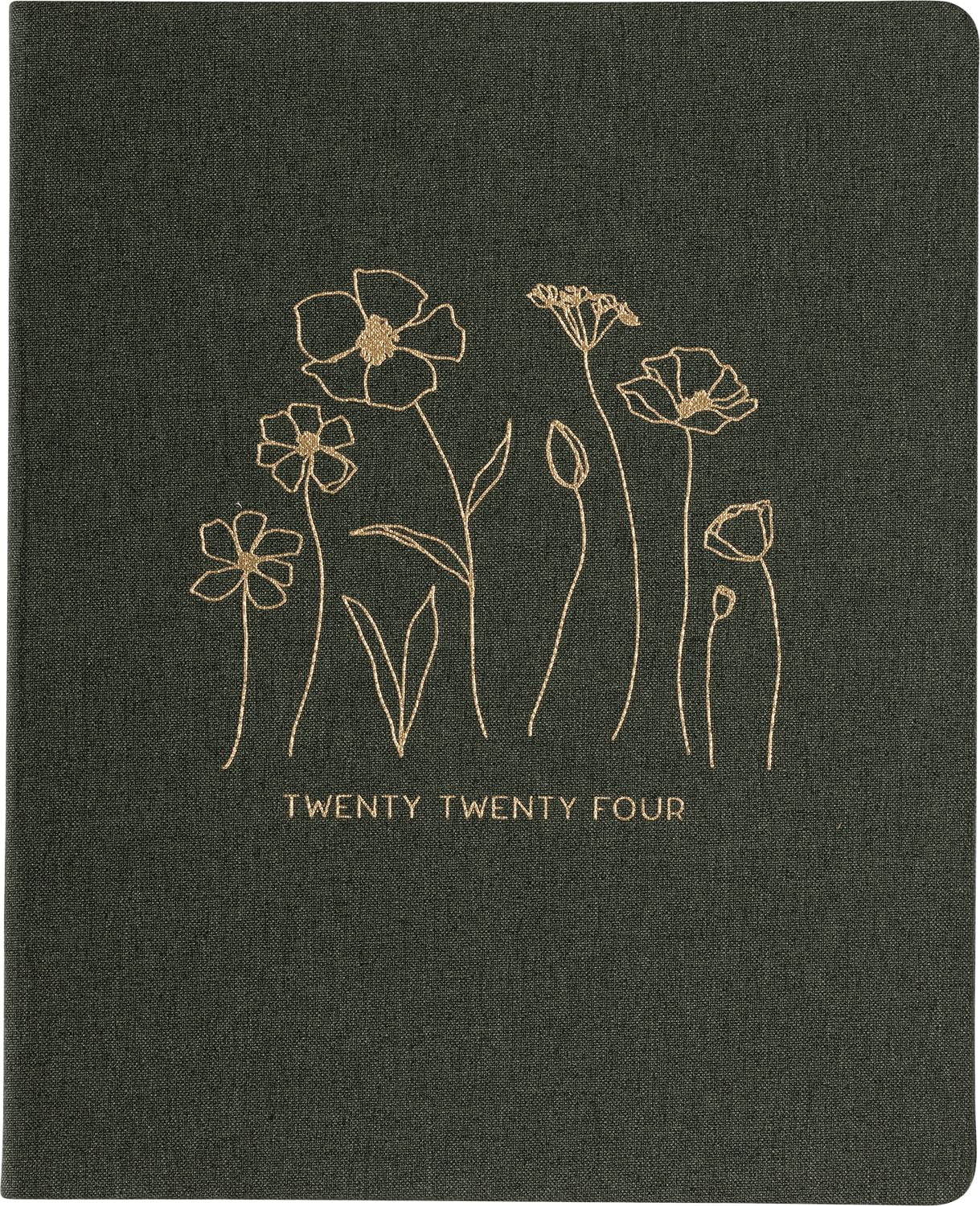 2024 Linen Floral Large Bound Planner