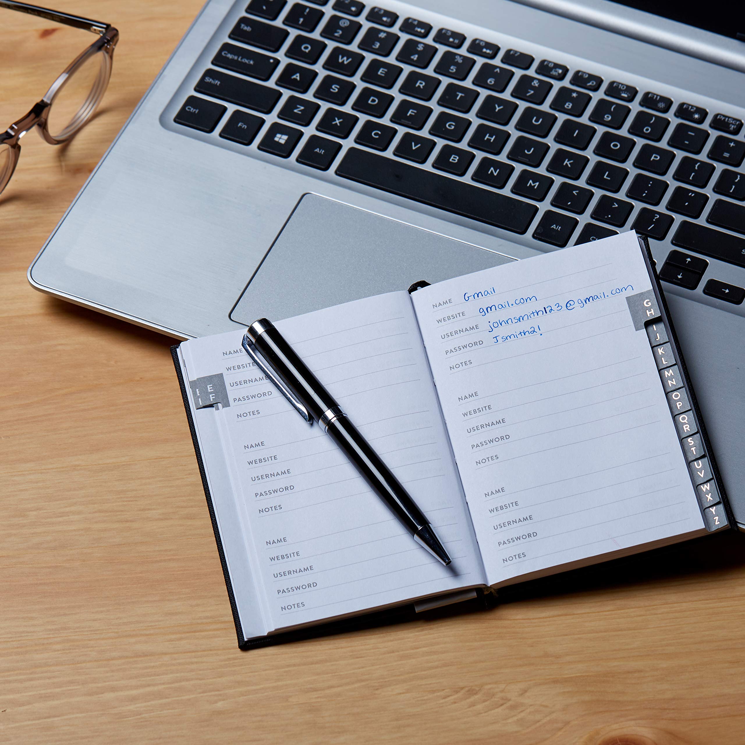 Alphabetical Tabs Password Book